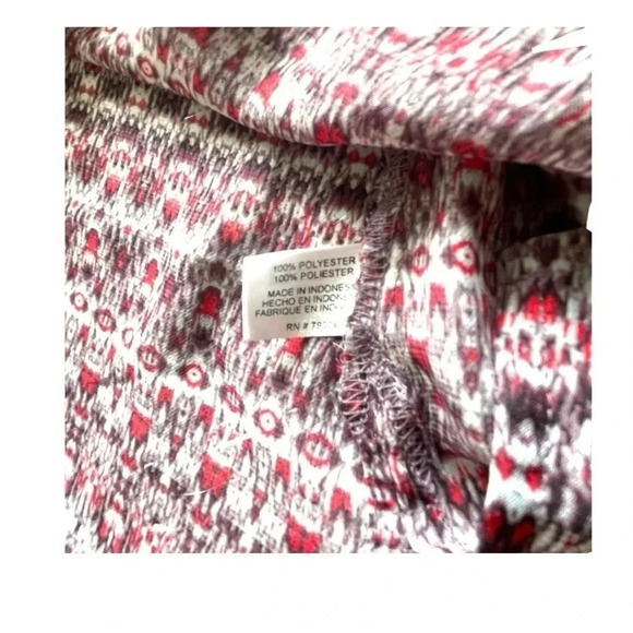Violet and Claire Sheer Tunic Blouse Purple and Red Women’s Large - Picture 5 of 6